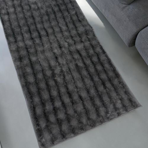 Linea Home 150x190cm Rutschfester Pelziger Wohnzimmer Teppich Dunkelgrau Linea Home 150x190cm Rutschfester Pelziger Wohnzimmer Teppich Dunkelgrau