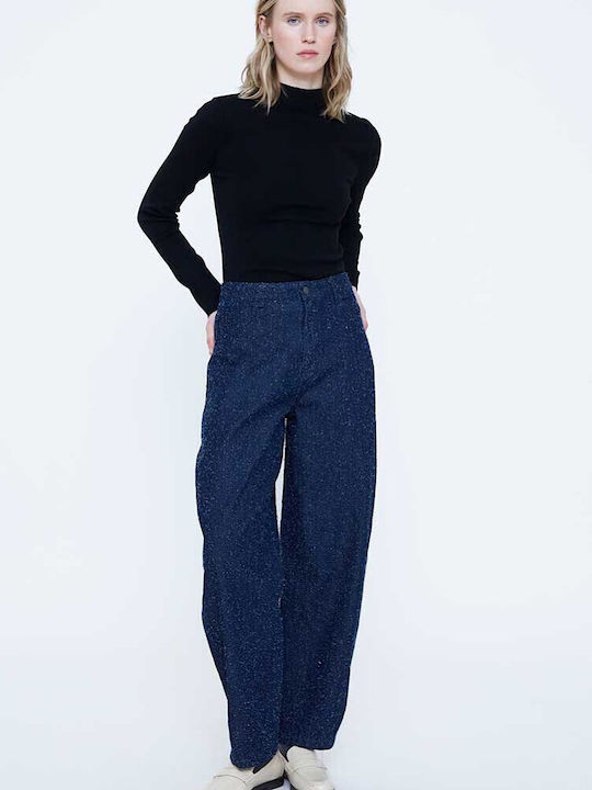 Damen Stoffhose Dunkelblau