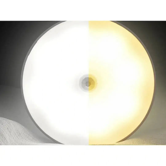 Verk Group Презареждащо се LED Сигнално Осветително Тяло с Батерийно Захранване, Сензор за Движение и Стикер за Монтаж