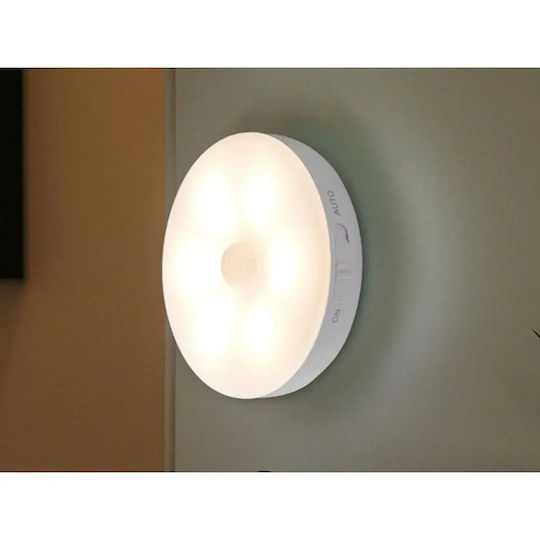 Verk Group Презареждащо се LED Сигнално Осветително Тяло с Батерийно Захранване, Сензор за Движение и Стикер за Монтаж