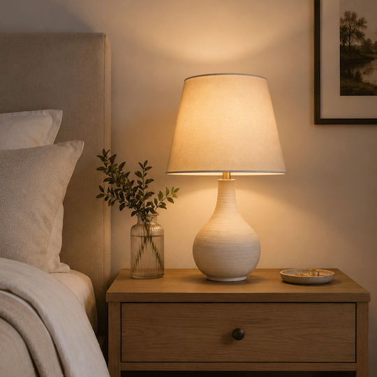Stoff Tischlampe Für E14 Fassung