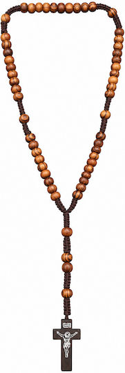 Wooden Christian Rosary 55 Beads Cross