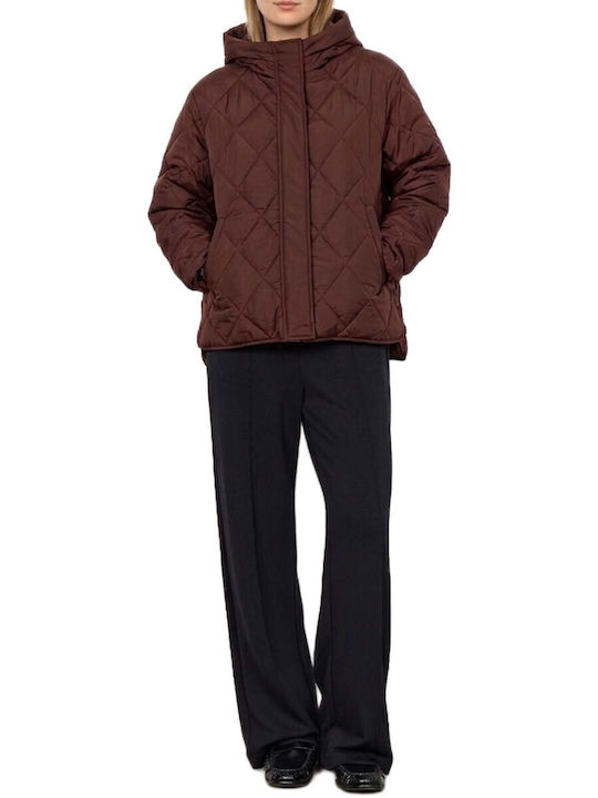 Soya Concept Women's Jacket for Spring/Autumn Brown