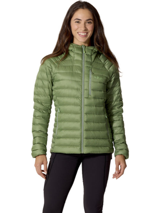 Microlight Alpine Women's Puffer Jacket for Winter Fig Green
