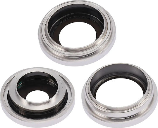 Backkamera-Objektivrahmen und Rahmen Iphone 14 Pro 14 Pro Max 3-teilige Set Aftermarket Plus Silber
