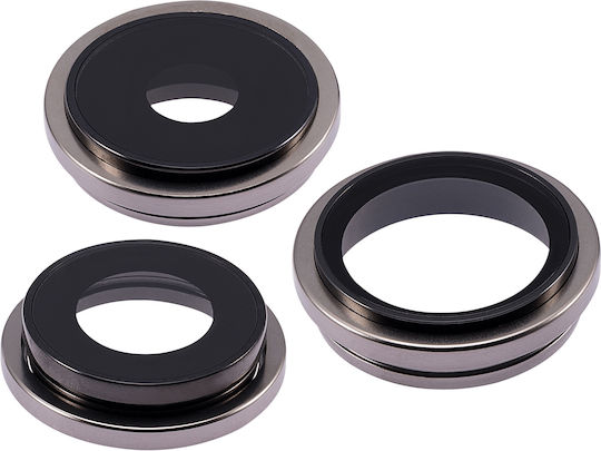 Back Camera Lens Bracket & Bezel Iphone 15 Pro 3 Piece Set Premium Natural Titanium