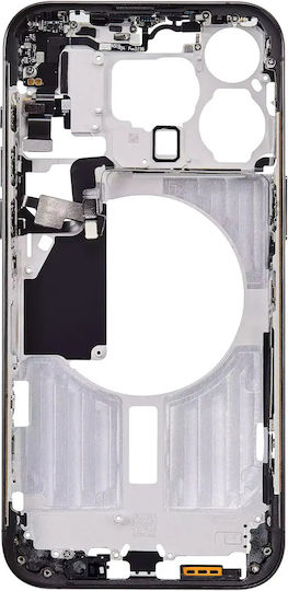 Mid-frame Housing W Small Parts Iphone 15 Pro Max Eu Global Version Aftermarket Plus Black Titanium