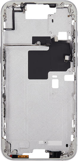 Mid-frame Housing Power Volume Button Iphone 16 Pro Max Eu Global Version Aftermarket Plus White Titanium
