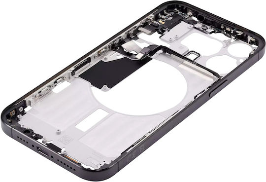 Mid-frame Housing W Small Parts Iphone 15 Pro Max Eu Global Version Aftermarket Plus Black Titanium