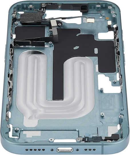Mid-frame Housing Power Volume Button Iphone 16 Us Version Aftermarket Plus Teal