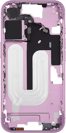Mid-frame Housing Power Volume Button Iphone 16 Eu Global Version Aftermarket Plus Pink