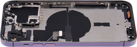 Back Housing W Small Parts Iphone 14 Pro Max Us Version Aftermarket Plus Deep Purple