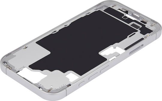 Mid-frame Housing Power Volume Button Iphone 16 Eu Global Version Aftermarket Plus White