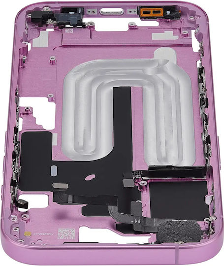 Mid-frame Housing Power Volume Button Iphone 16 Eu Global Version Aftermarket Plus Pink