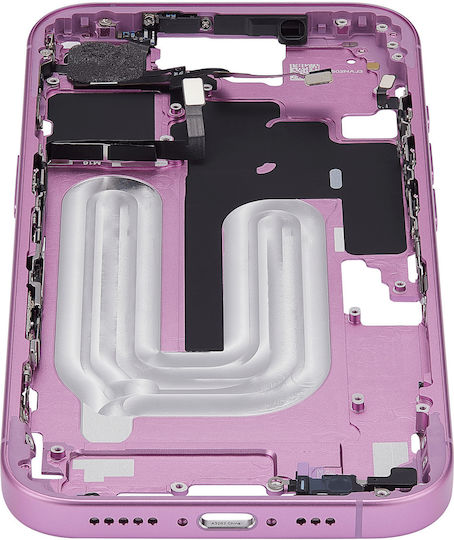 Mid-frame Housing Power Volume Button Iphone 16 Eu Global Version Aftermarket Plus Pink