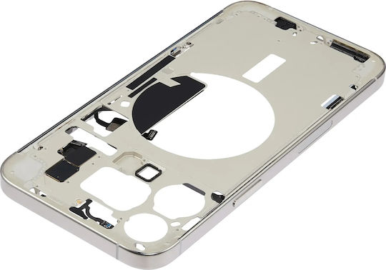 Mid-frame Housing W Small Parts Iphone 15 Pro Max Us Version Aftermarket Plus White Titanium