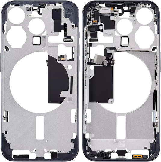 Mid-frame Housing W Small Parts Iphone 15 Pro Us Version Aftermarket Plus Blue Titanium