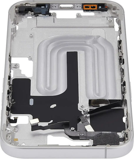 Mid-frame Housing Power Volume Button Iphone 16 Us Version Aftermarket Plus White