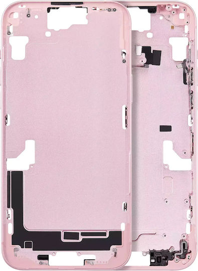Mid-frame Housing W Small Parts Iphone 15 Plus Eu Global Version Aftermarket Plus Pink