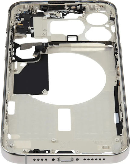 Mid-frame Housing W Small Parts Iphone 15 Pro Max Us Version Aftermarket Plus White Titanium