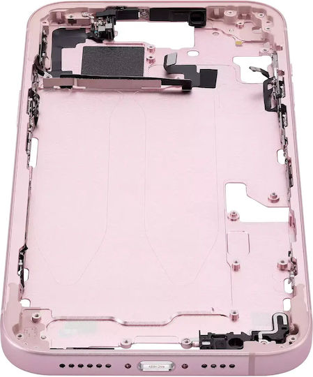 Mid-frame Housing W Small Parts Iphone 15 Plus Eu Global Version Aftermarket Plus Pink