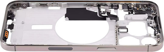 Mid-frame Housing W Small Parts Iphone 15 Pro Max Us Version Aftermarket Plus Natural Titanium