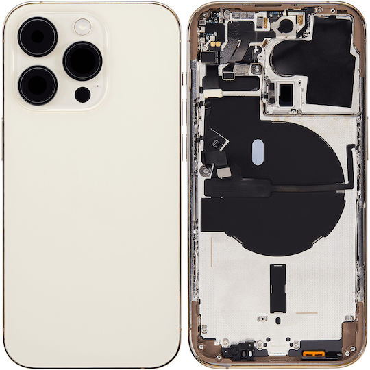 Back Housing W Small Parts Iphone 14 Pro Us Version Aftermarket Plus Gold