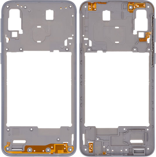 Mid-frame Housing Samsung Galaxy A40 A405 2019 Aftermarket Plus White