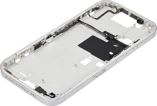 Mid-frame Housing Power Volume Button Iphone 16 Pro Eu Global Version Aftermarket Plus White Titanium