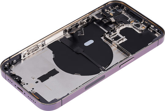 Back Housing W Small Parts Iphone 14 Pro Us Version Aftermarket Plus Deep Purple
