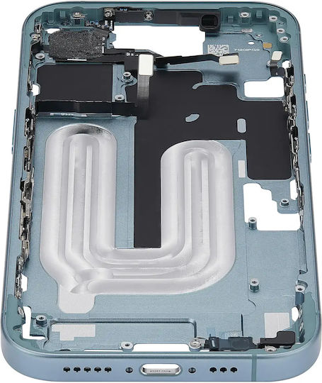Mid-frame Housing Power Volume Button Iphone 16 Eu Global Version Aftermarket Plus Teal