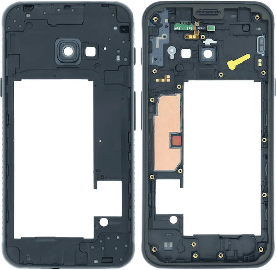Mittleres Rahmengehäuse Kompatibel Samsung Galaxy Xcover 4 G390 Service Pack Schwarz