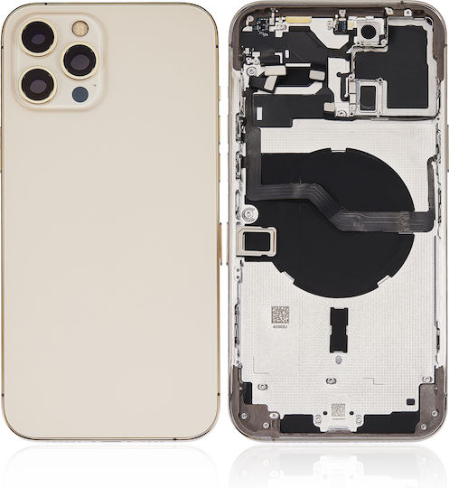 Back Housing W Small Parts Iphone 12 Pro Max Eu Global Version Aftermarket Plus Gold