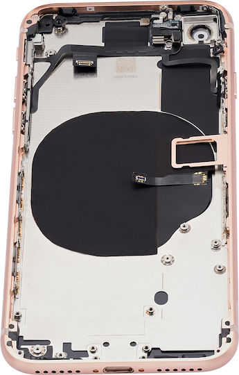 Back Housing Small Components Pre-installed Iphone 8 No Logo Aftermarket Plus Gold