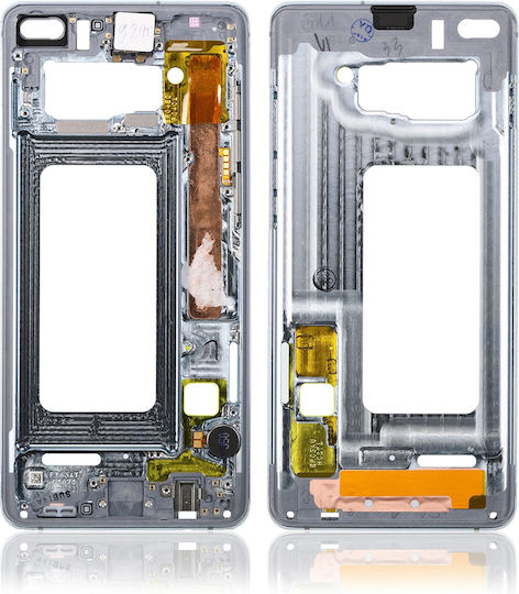 Mid-frame Housing Samsung Galaxy S10 Plus Small Parts Ceramic White