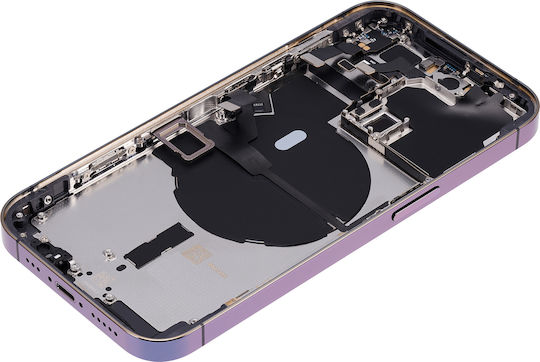 Back Housing W Small Parts Iphone 14 Pro Eu Global Version Aftermarket Plus Deep Purple