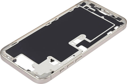 Mid-frame Housing Power Volume Button Iphone 16 Pro Max Us Version Aftermarket Plus Natural Titanium