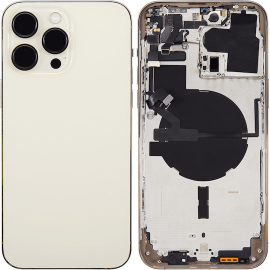 Back Housing W Small Parts Iphone 14 Pro Max Us Version Aftermarket Plus Gold