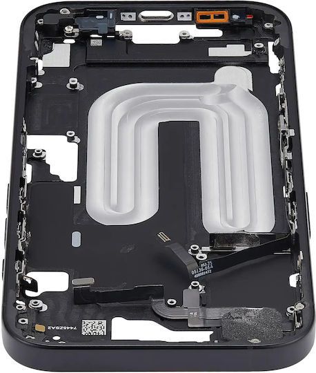 Mid-frame Housing Power Volume Button Iphone 16 Us Version Aftermarket Plus Black