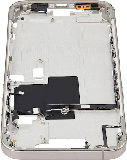 Mid-frame Housing Power Volume Button Iphone 16 Pro Max Us Version Aftermarket Plus Natural Titanium