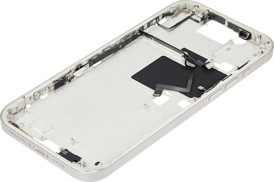 Mid-frame Housing Power Volume Button Iphone 16 Pro Max Us Version Aftermarket Plus White Titanium