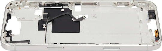 Mid-frame Housing Power Volume Button Iphone 16 Pro Max Us Version Aftermarket Plus White Titanium