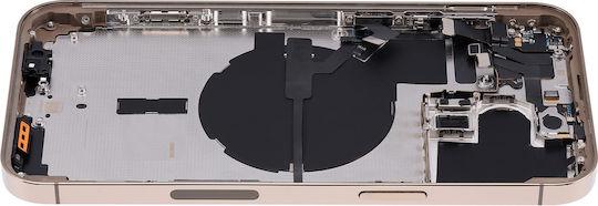 Back Housing W Small Parts Iphone 14 Pro Max Us Version Aftermarket Plus Gold