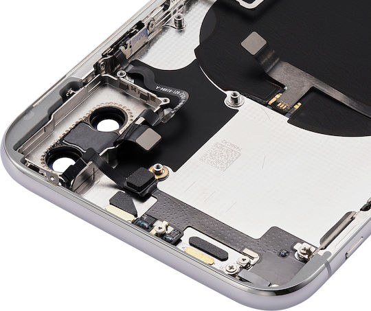 Back Housing Small Components Pre-installed Iphone X No Logo Aftermarket Plus Silver