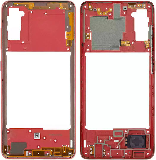 Mid-frame Housing Samsung Galaxy A41 A415 2020 Aftermarket Plus Prism Crush Red