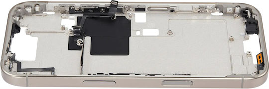 Mid-frame Housing Power Volume Button Iphone 16 Pro Eu Global Version Aftermarket Plus Natural Titanium