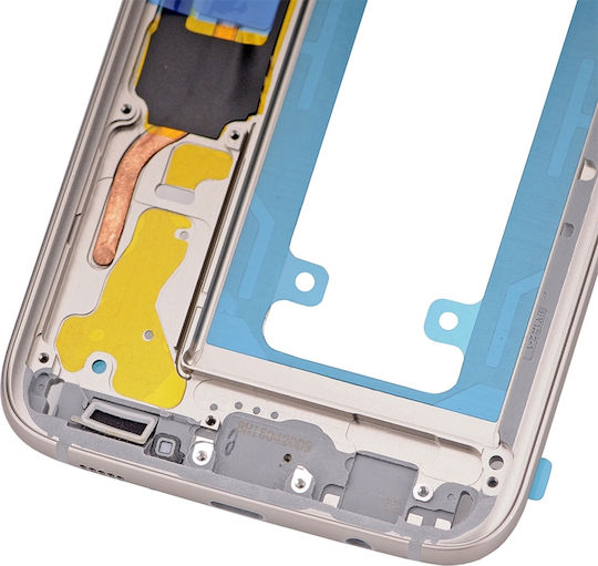 Mid-frame Housing Samsung Galaxy S7 Edge Small Parts Gold