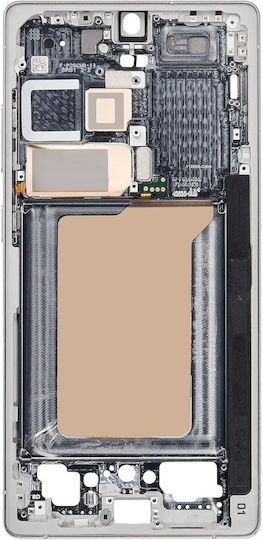 Mid-frame Housing Samsung Galaxy S25 Ultra Us & International Version Titanium White Silver