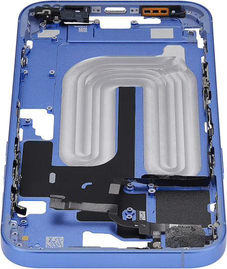 Mid-frame Housing Power Volume Button Iphone 16 Plus Us Version Aftermarket Plus Ultramarine