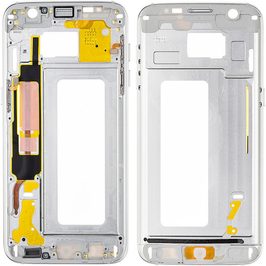 Mid-frame Housing Samsung Galaxy S7 Edge Small Parts White